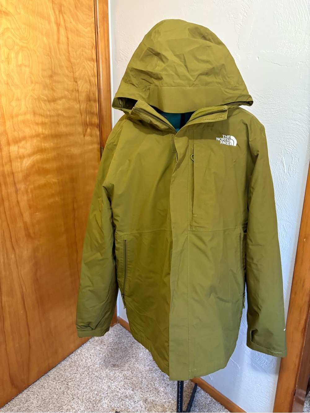 The North Face Olive Hooded Raincoat